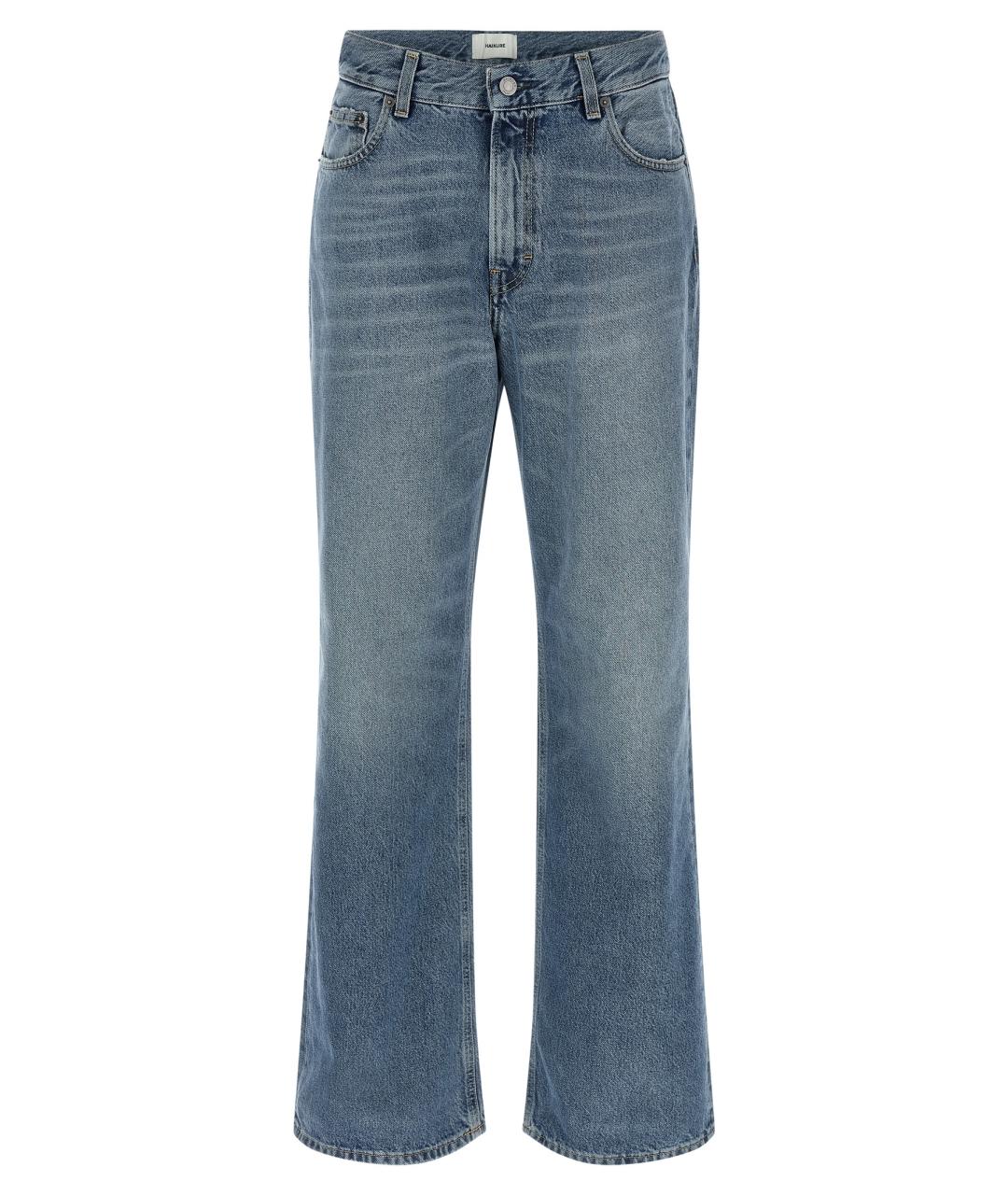 HAIKURE Синие хлопковые прямые джинсы, фото 1