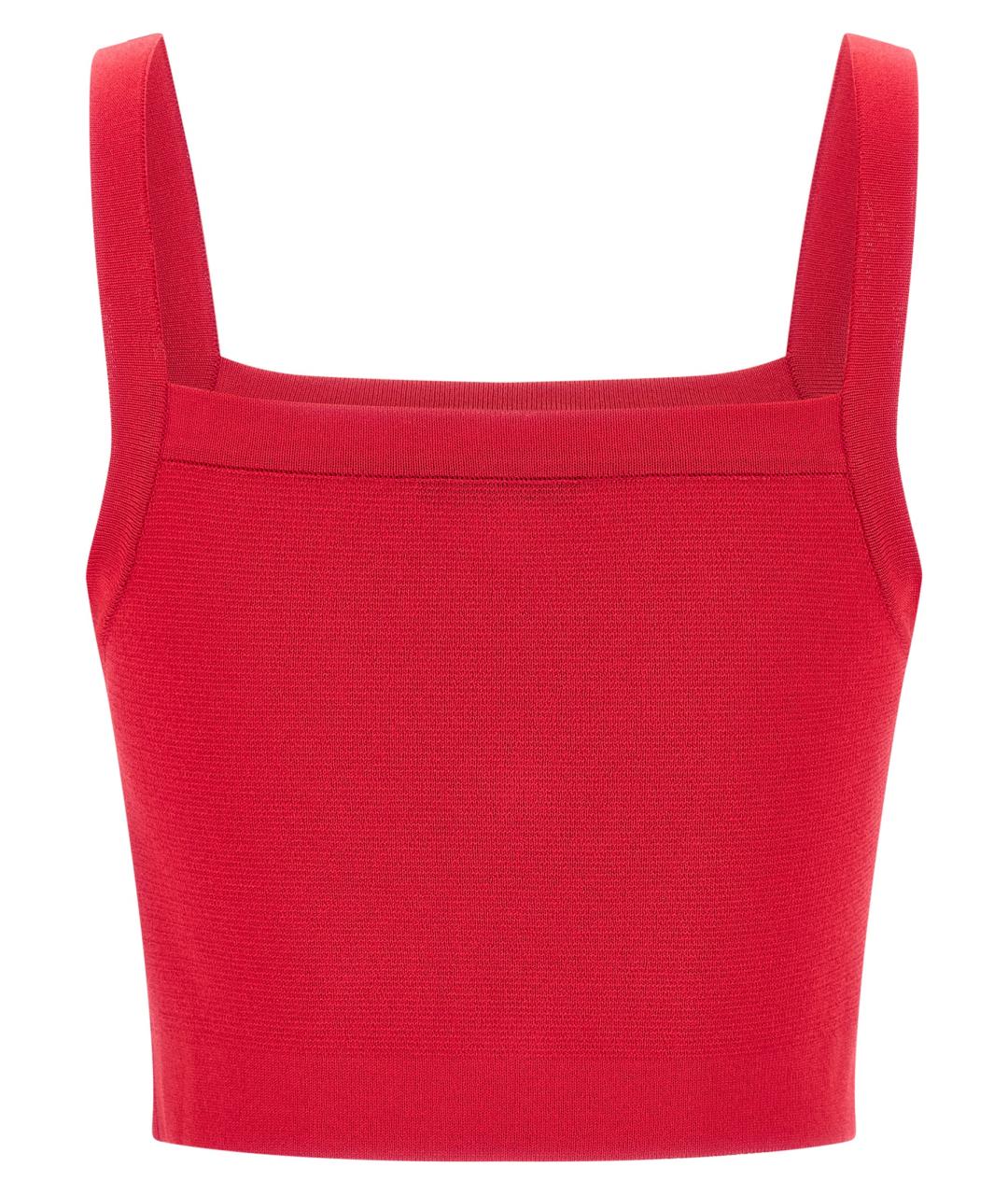 BALMAIN Красная вискозная майка, фото 2