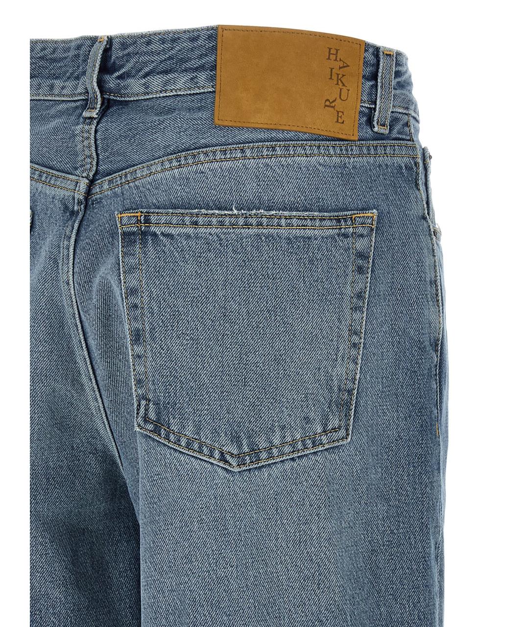 HAIKURE Синие хлопковые прямые джинсы, фото 4