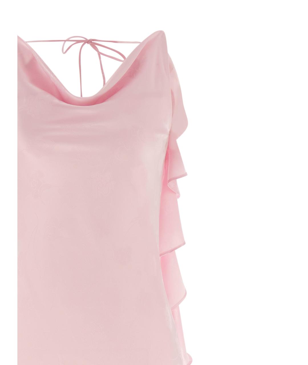 ROTATE Розовое полиэстеровое платье, фото 3