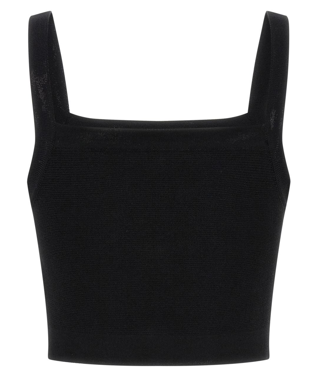 BALMAIN Черная вискозная майка, фото 2