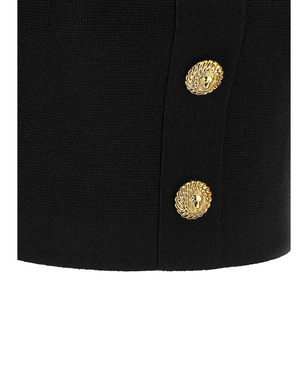 BALMAIN Черная вискозная майка, фото 4