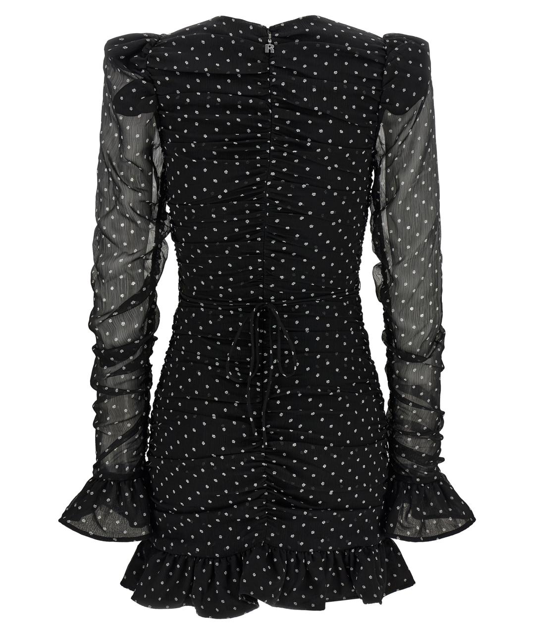 ROTATE Черное полиэстеровое вечернее платье, фото 2