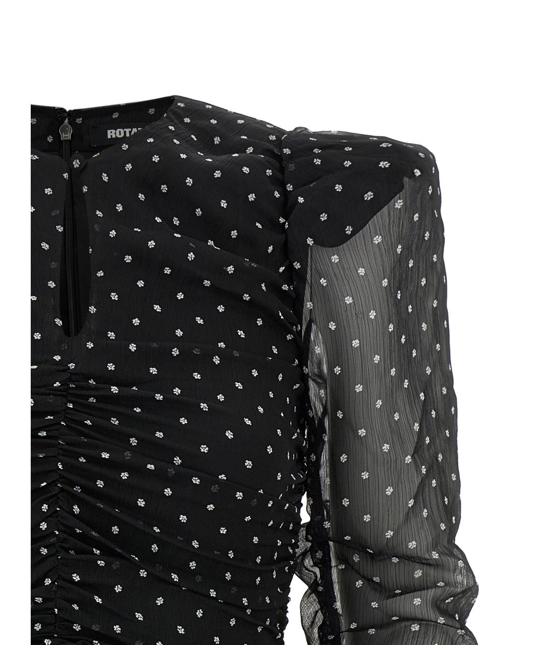 ROTATE Черное полиэстеровое вечернее платье, фото 3