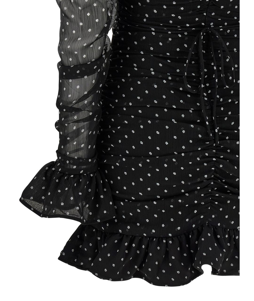 ROTATE Черное полиэстеровое вечернее платье, фото 4