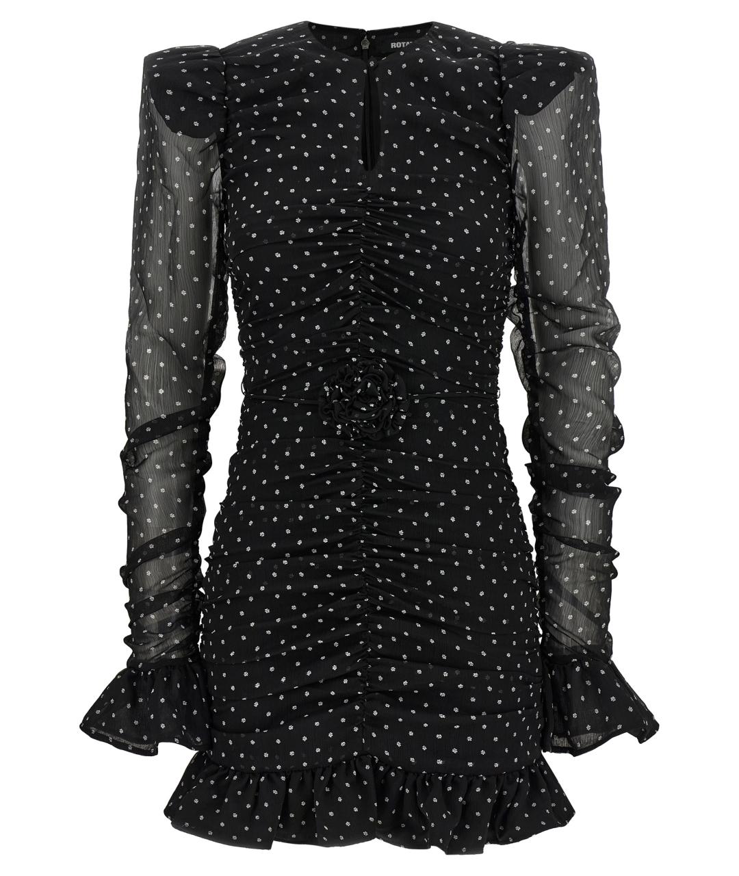 ROTATE Черное полиэстеровое вечернее платье, фото 1