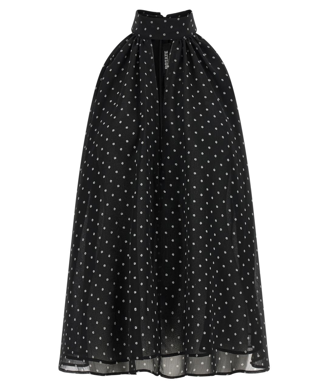 ROTATE Черная полиэстеровая блузы, фото 1