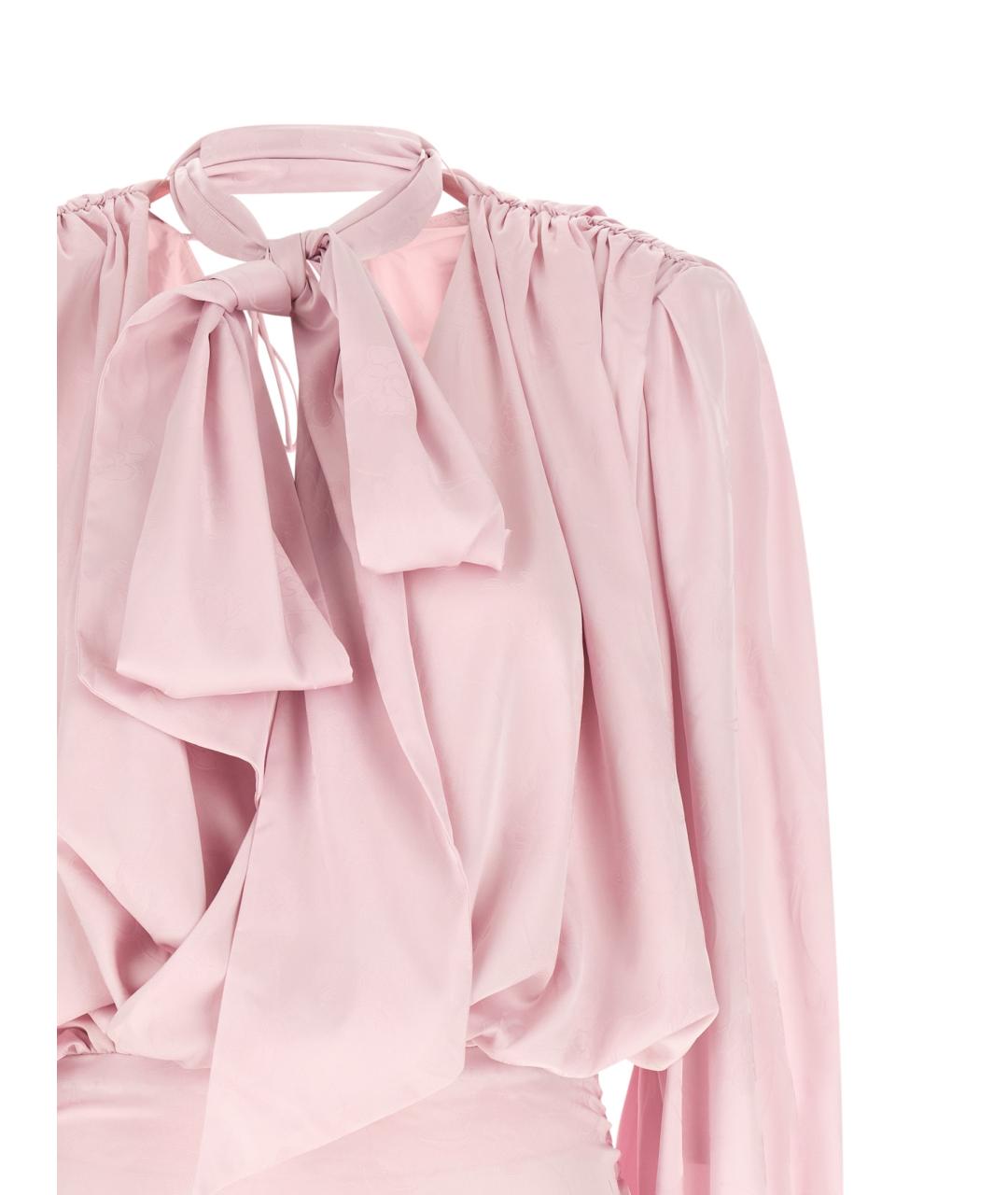 ROTATE Розовое полиэстеровое платье, фото 3