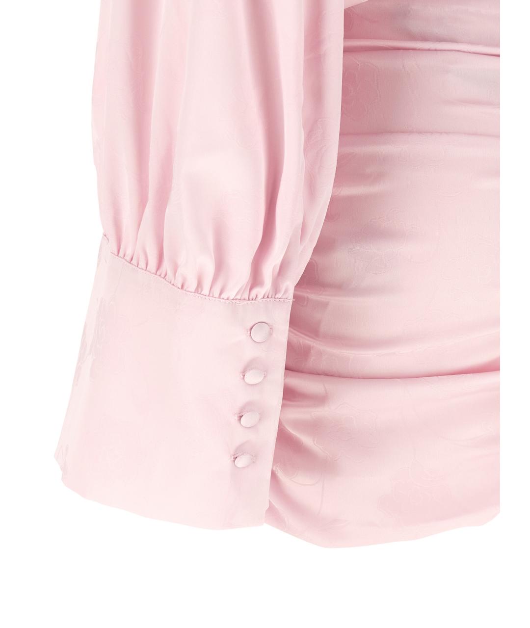 ROTATE Розовое полиэстеровое платье, фото 4