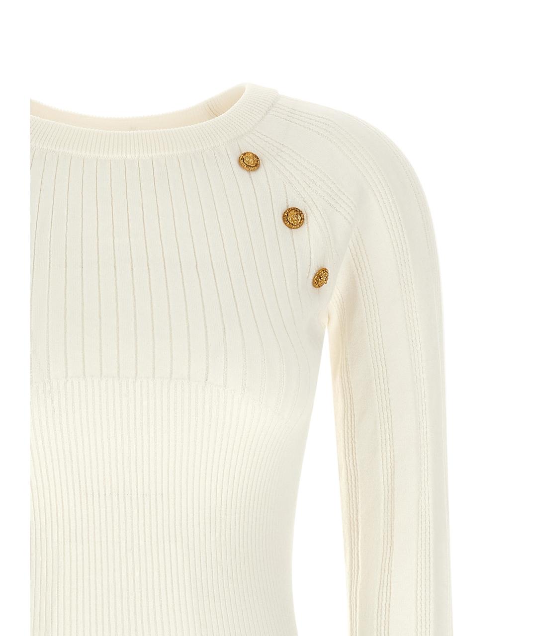 BALMAIN Белый вискозный кардиган, фото 3