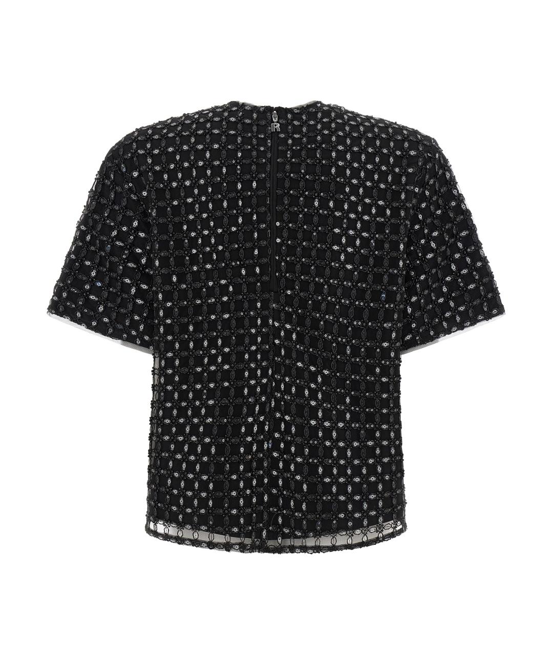 ROTATE Черная полиэстеровая блузы, фото 2