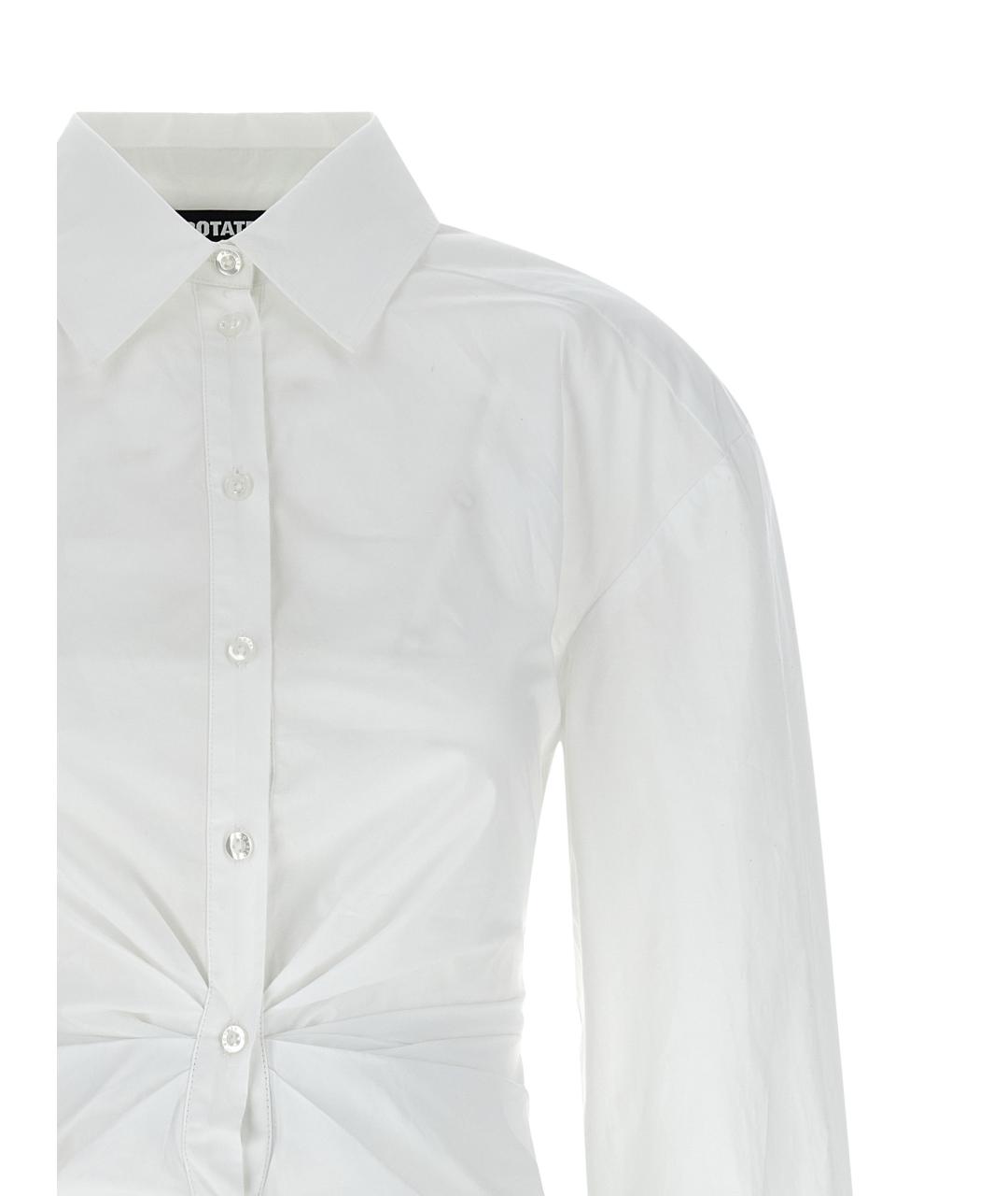 ROTATE Белое хлопковое платье, фото 3