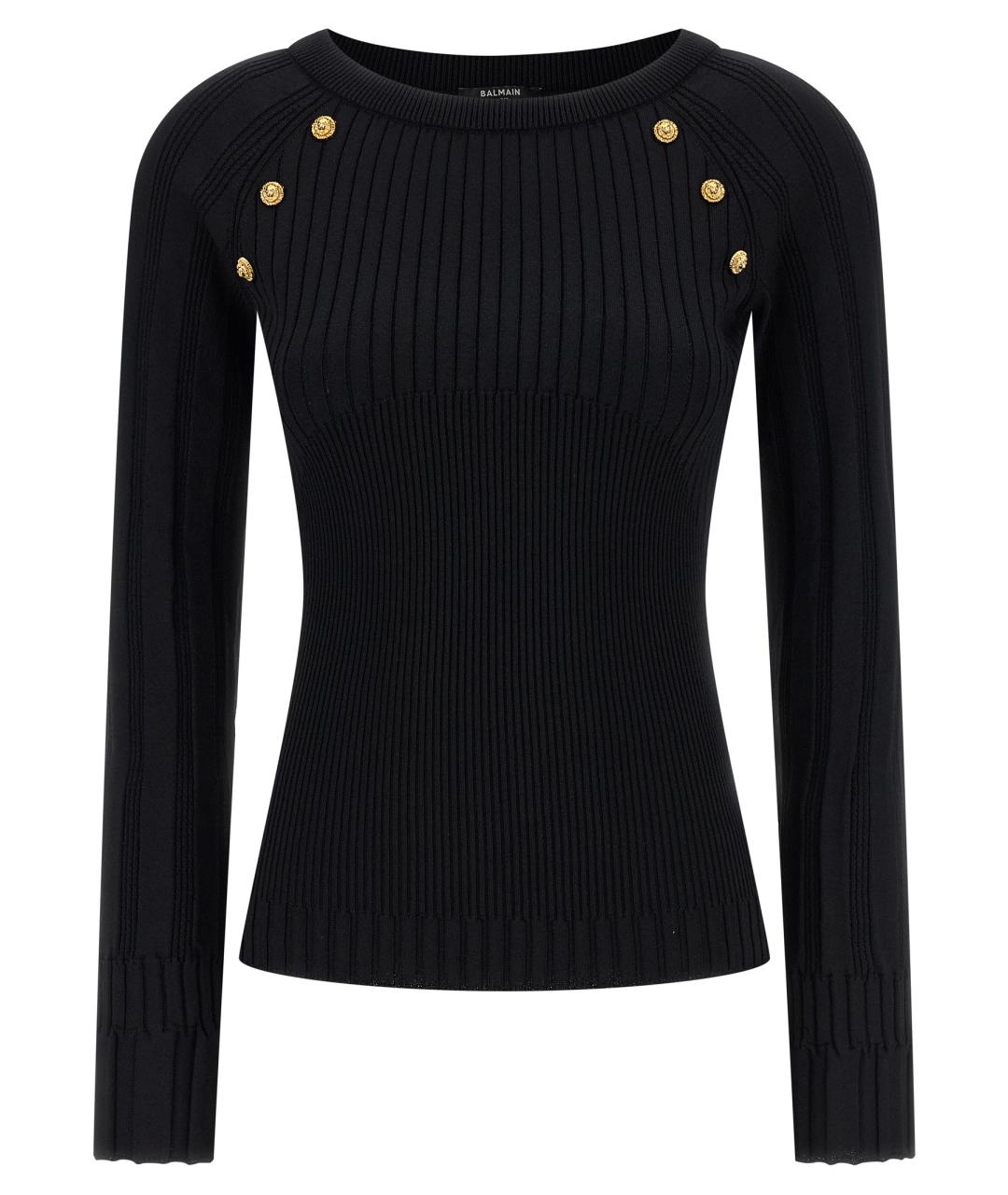 BALMAIN Черный вискозный кардиган, фото 1