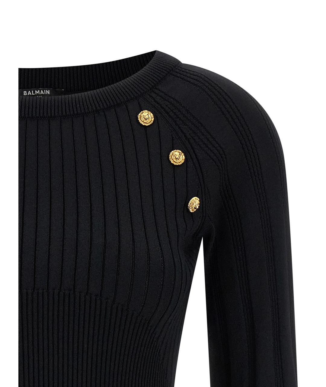 BALMAIN Черный вискозный кардиган, фото 3