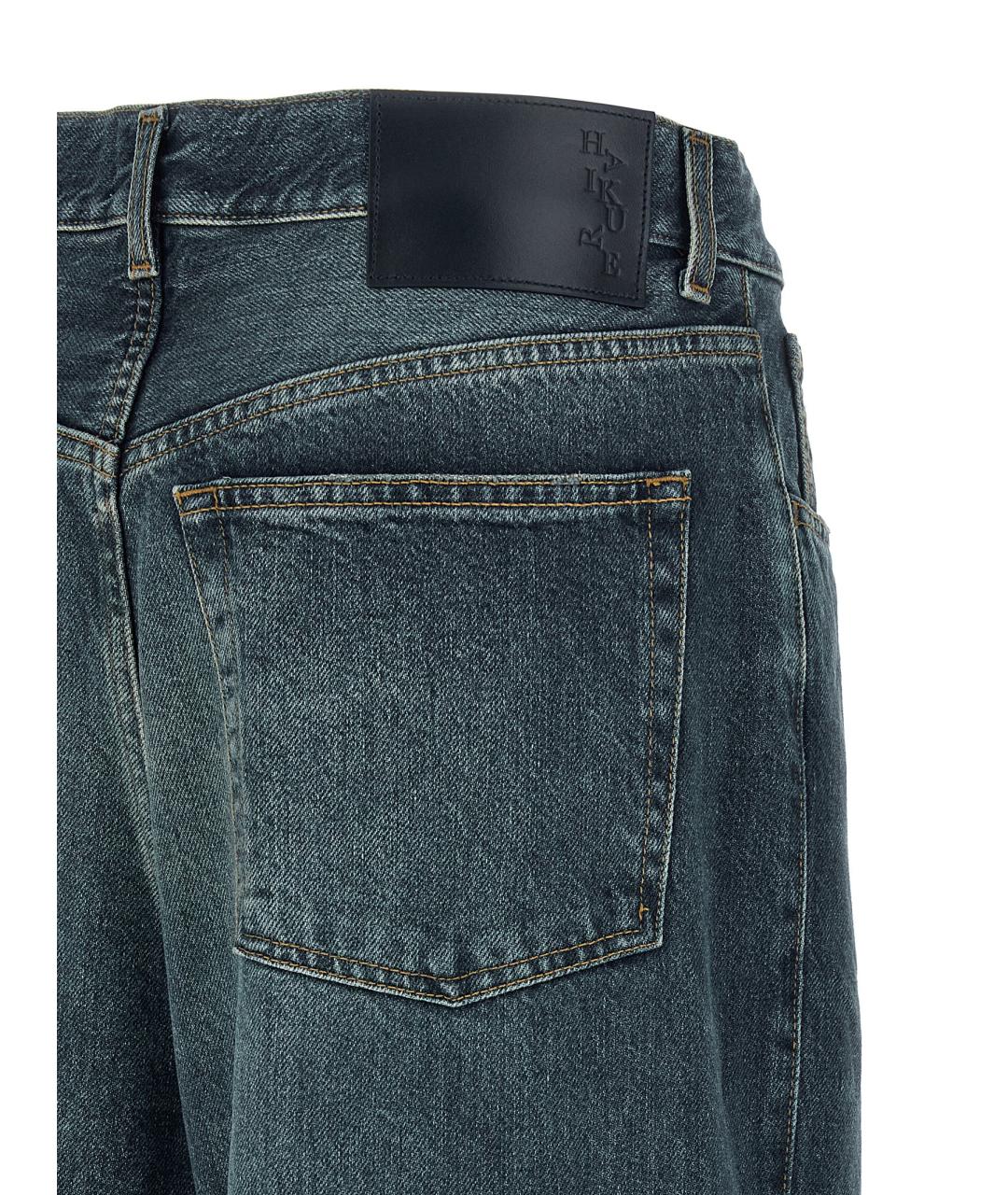HAIKURE Синие хлопковые прямые джинсы, фото 4