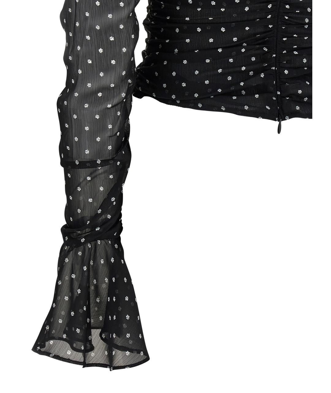 ROTATE Черная полиэстеровая блузы, фото 4