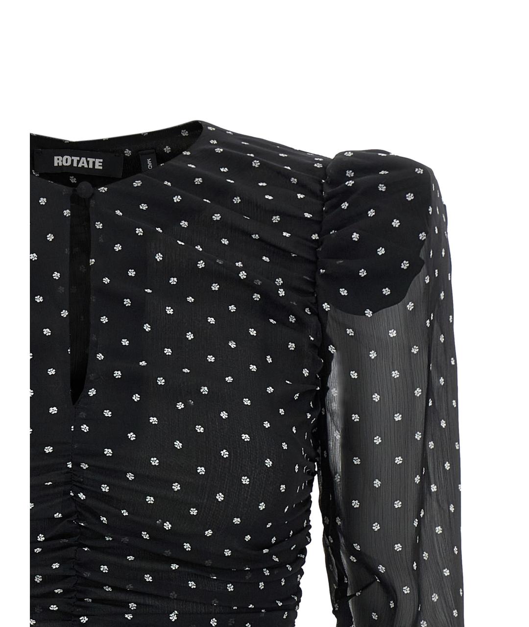 ROTATE Черная полиэстеровая блузы, фото 3