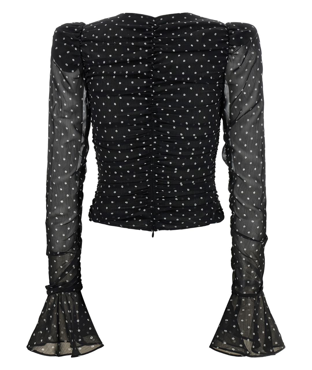 ROTATE Черная полиэстеровая блузы, фото 2
