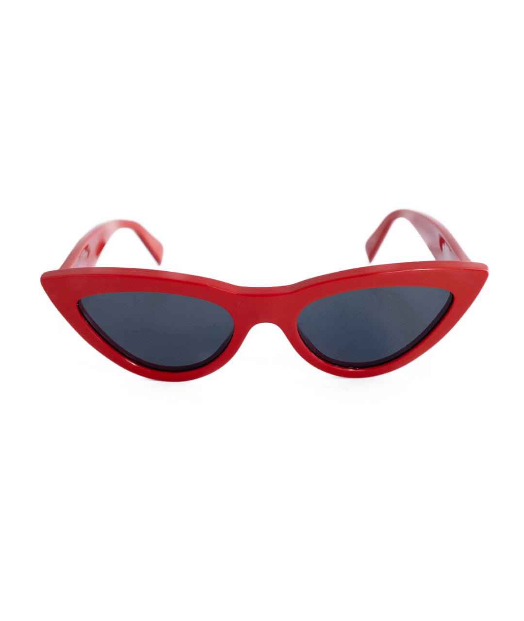 CELINE Красные пластиковые солнцезащитные очки, фото 1