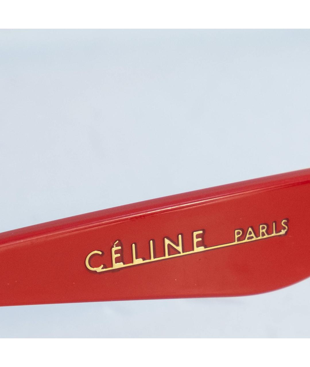 CELINE Красные пластиковые солнцезащитные очки, фото 5