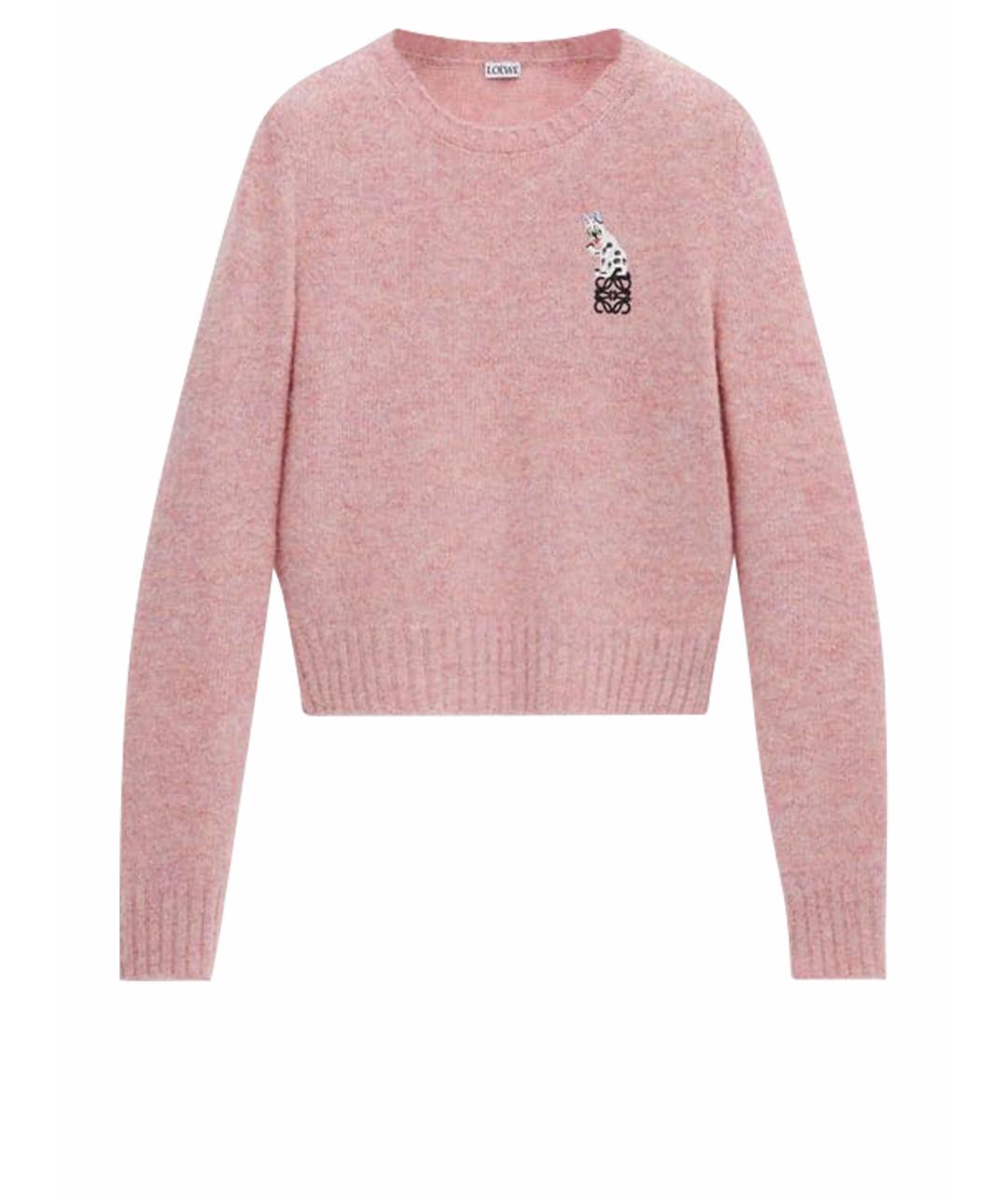 LOEWE Розовый шерстяной джемпер / свитер, фото 1