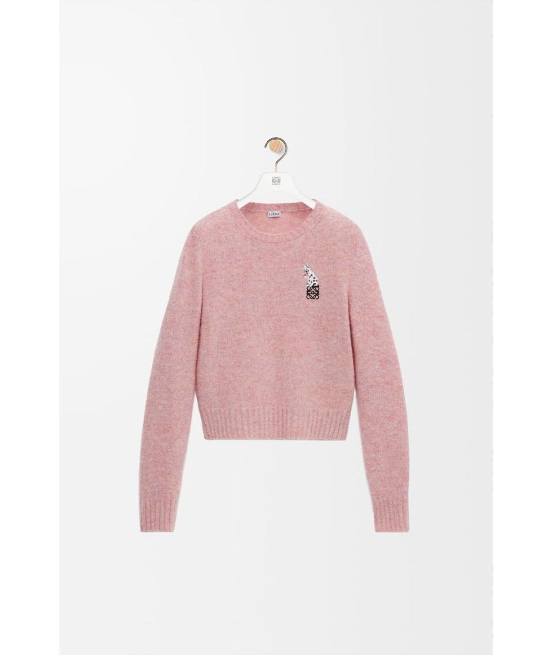 LOEWE Розовый шерстяной джемпер / свитер, фото 4