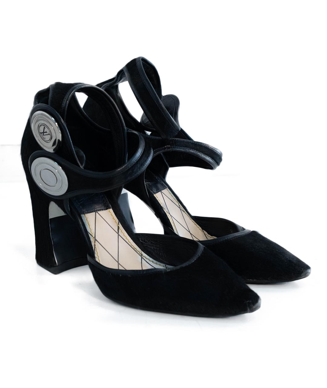 LOUIS VUITTON Черные кожаные туфли, фото 2