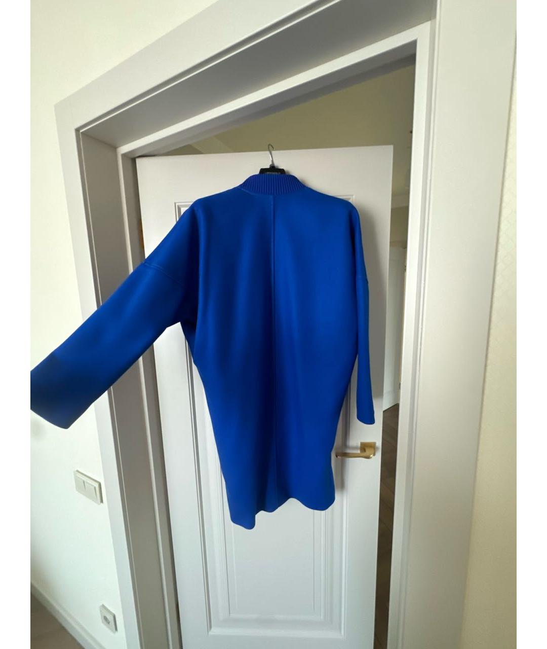 SPORTMAX Синее шерстяное пальто, фото 2