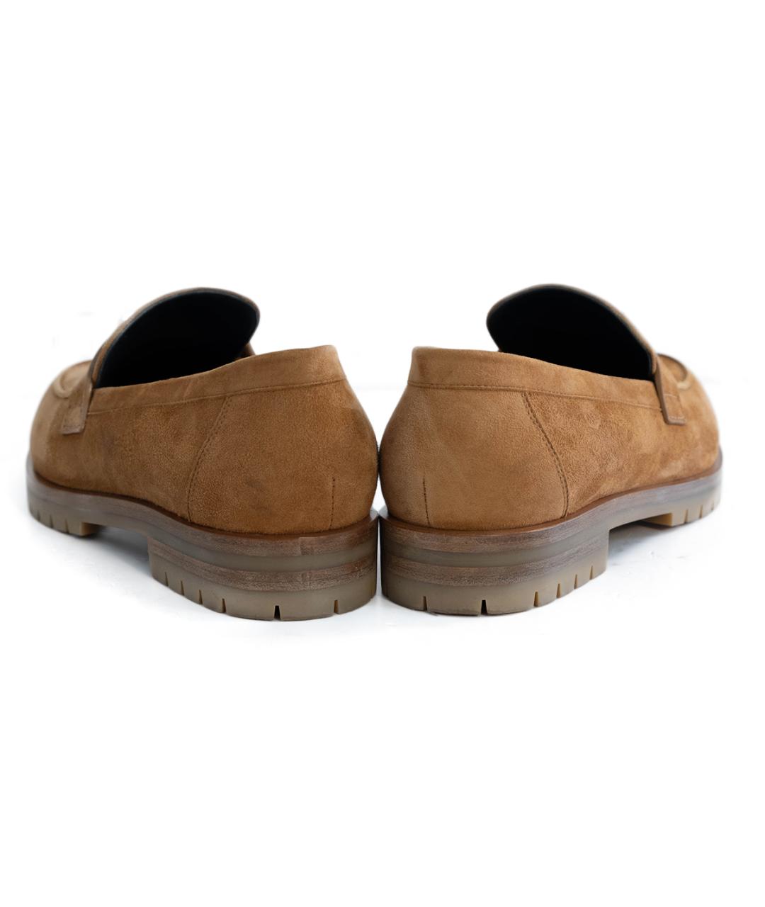 HERMES Бежевые замшевые лоферы, фото 5