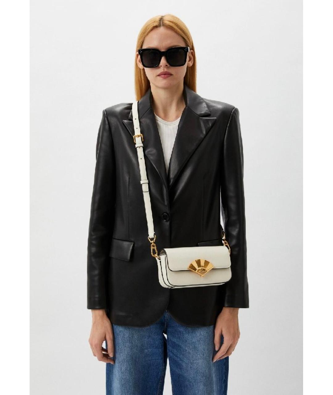 KARL LAGERFELD Белая кожаная сумка через плечо, фото 3