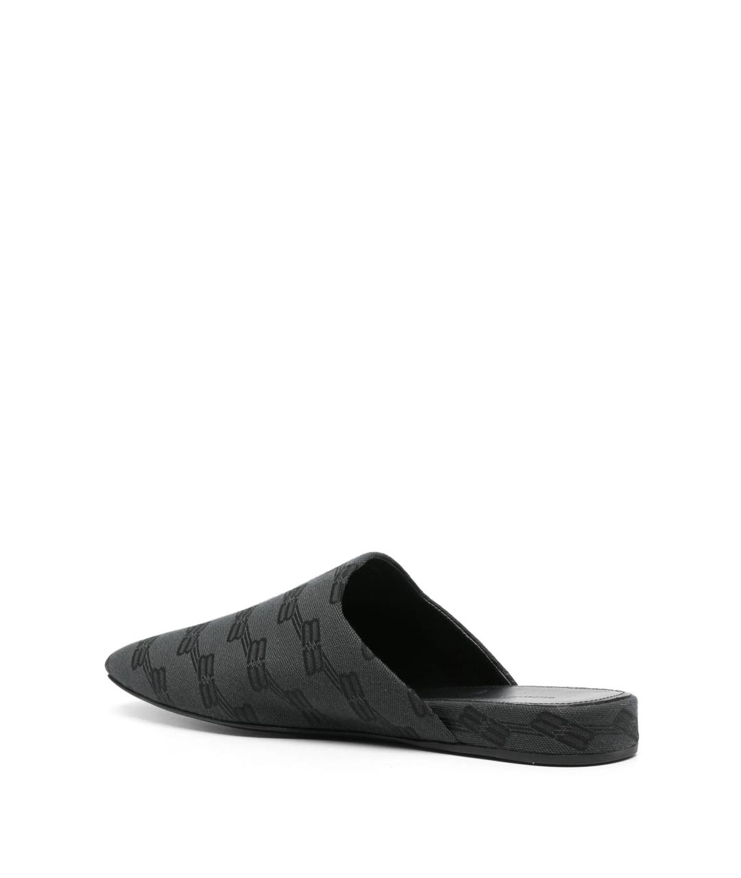 BALENCIAGA Серые кожаные мюли, фото 4