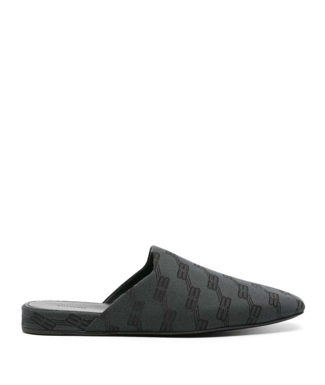 BALENCIAGA Серые кожаные мюли, фото 11