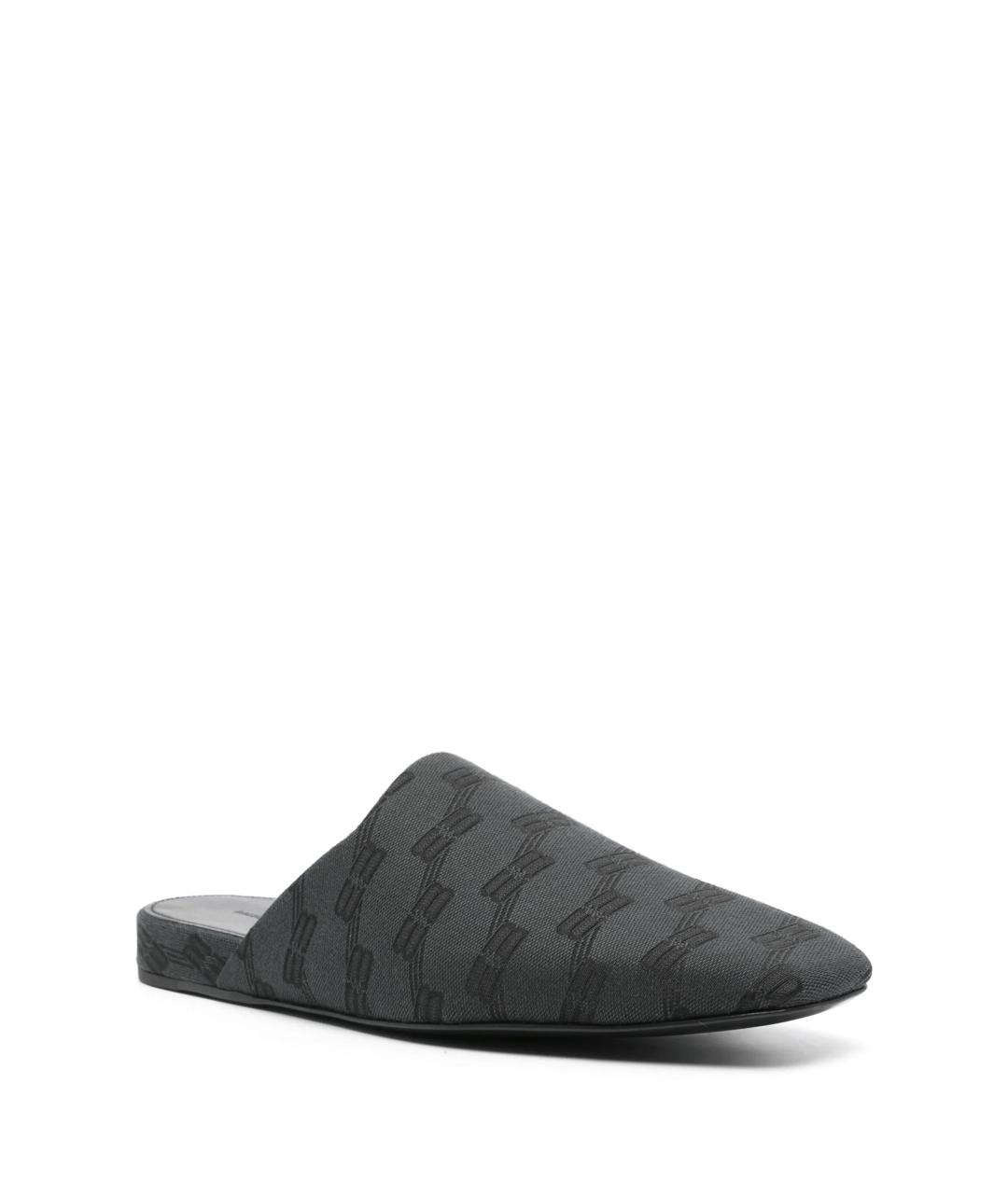 BALENCIAGA Серые кожаные мюли, фото 3