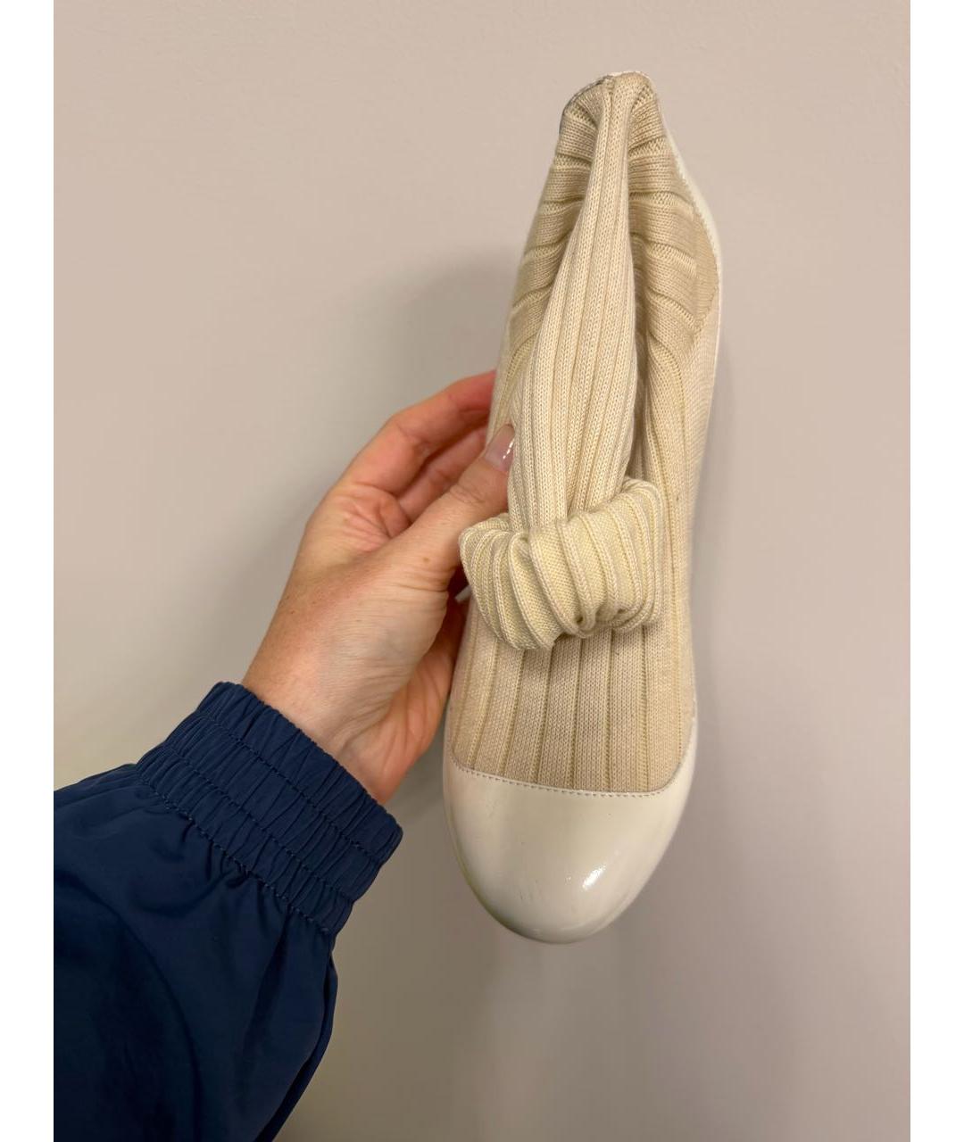 CHANEL Белые текстильные ботильоны, фото 5