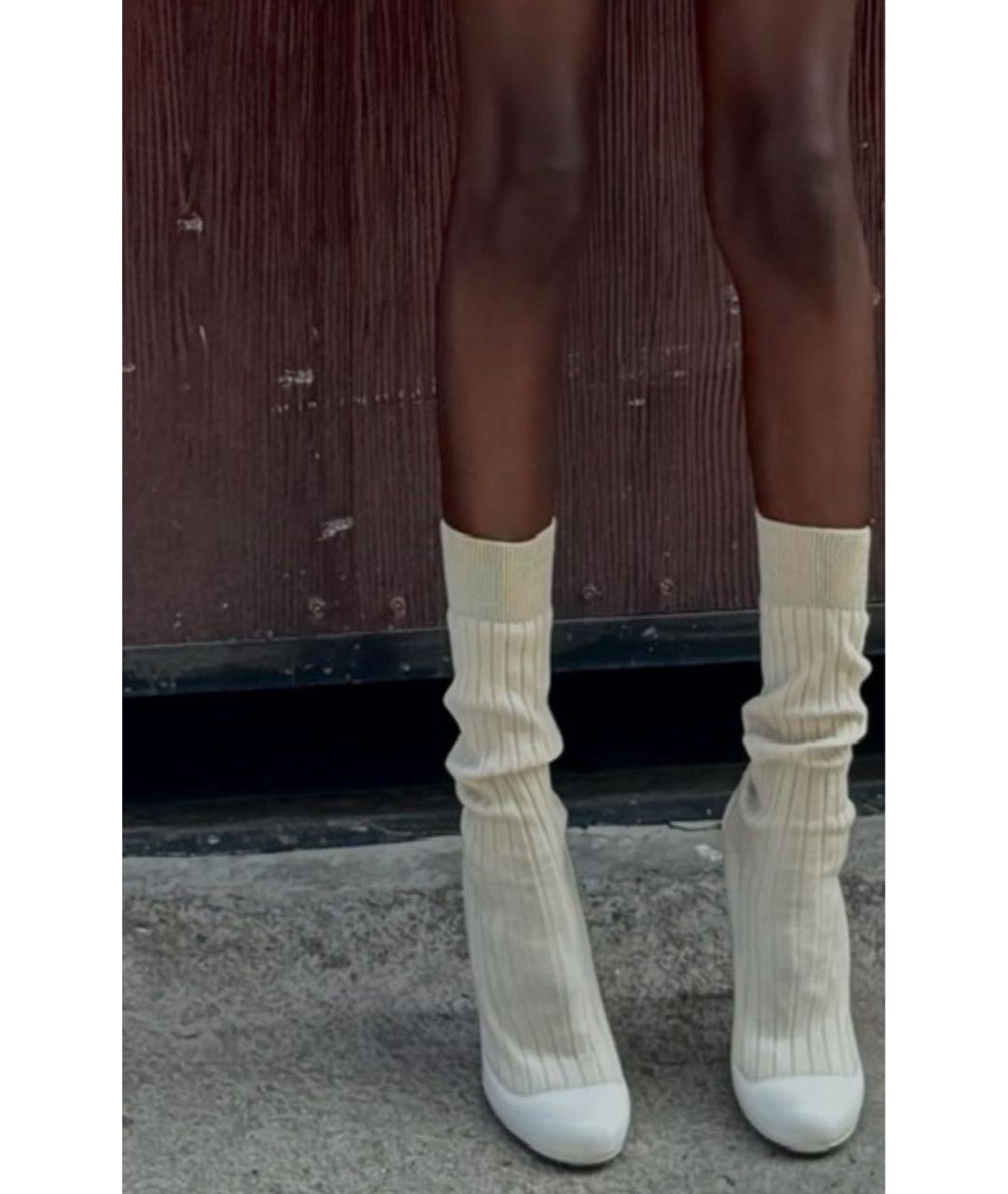 CHANEL Белые текстильные ботильоны, фото 2