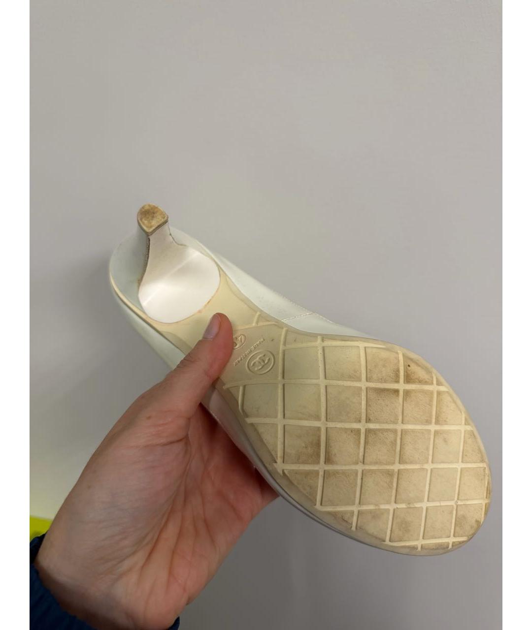 CHANEL Белые текстильные ботильоны, фото 6