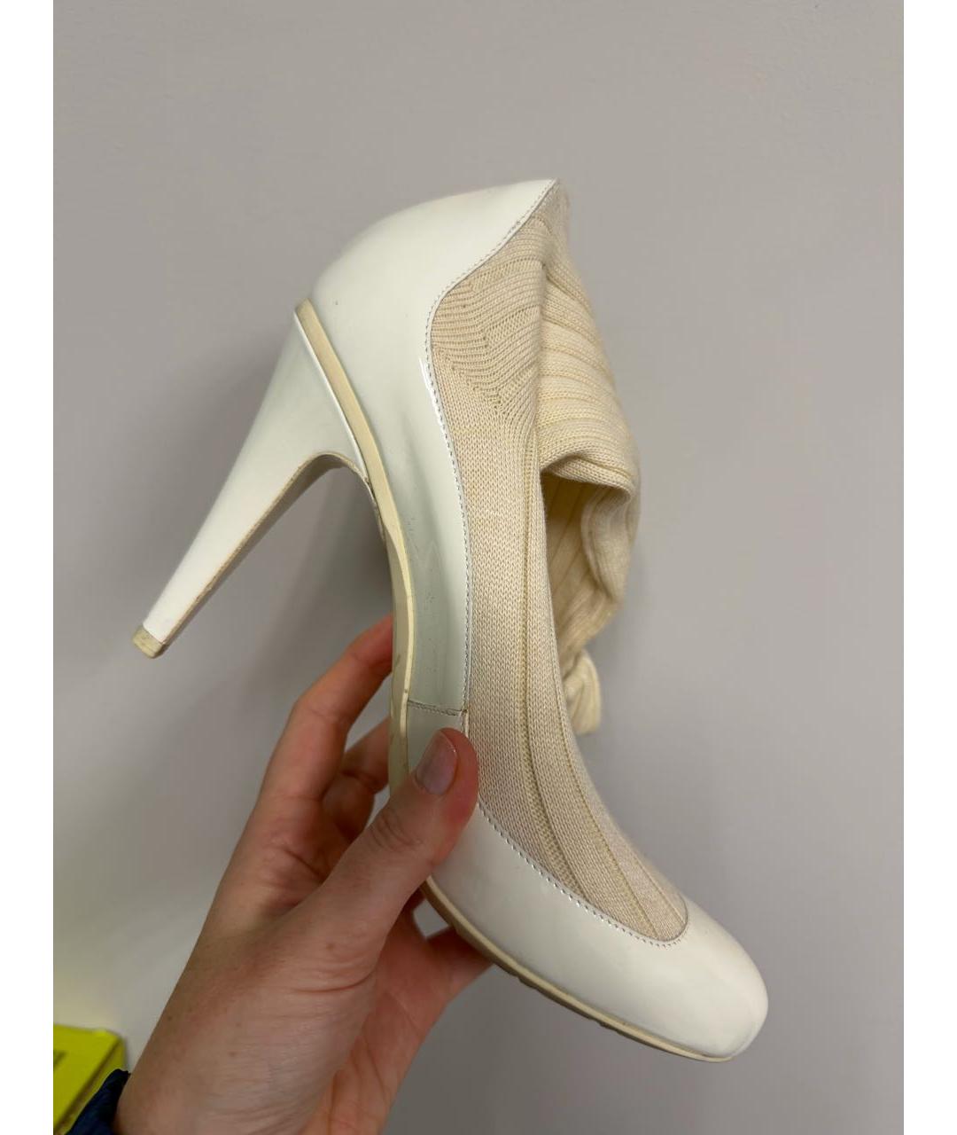 CHANEL Белые текстильные ботильоны, фото 4