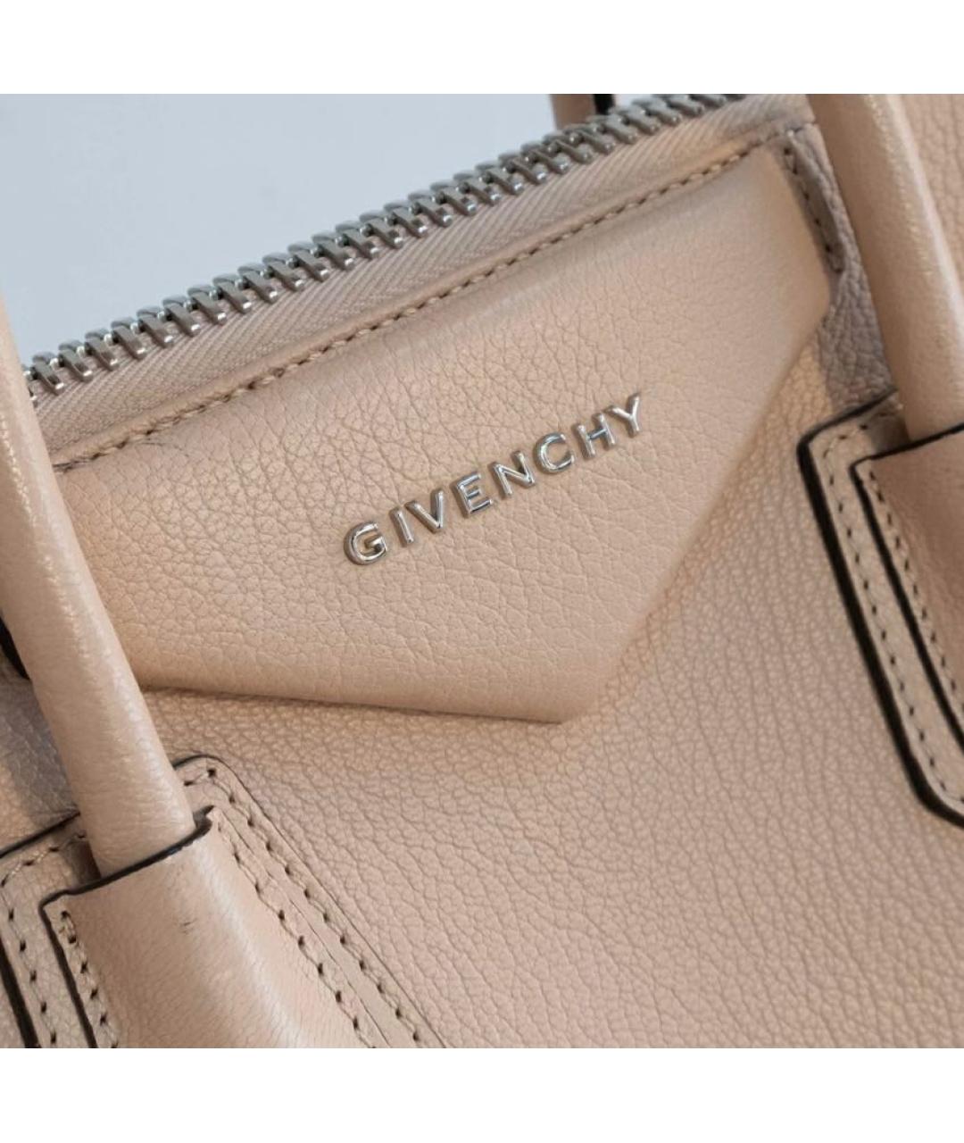 GIVENCHY Бежевая кожаная сумка тоут, фото 4