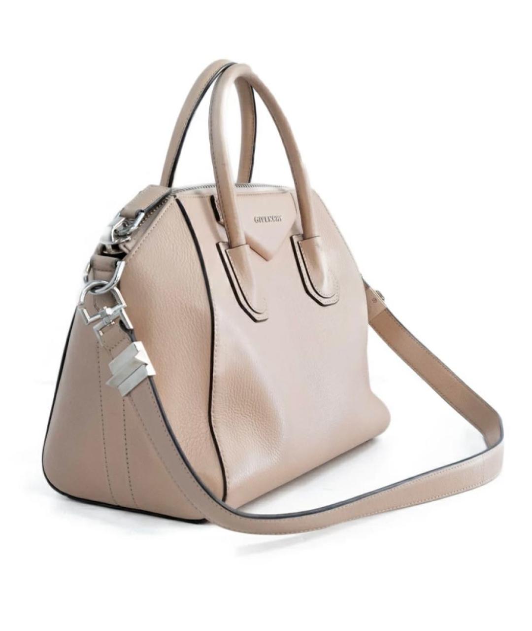 GIVENCHY Бежевая кожаная сумка тоут, фото 2