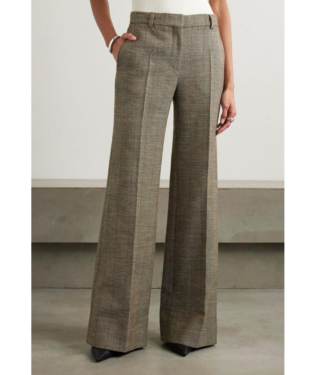 STELLA MCCARTNEY Коричневые прямые брюки, фото 3