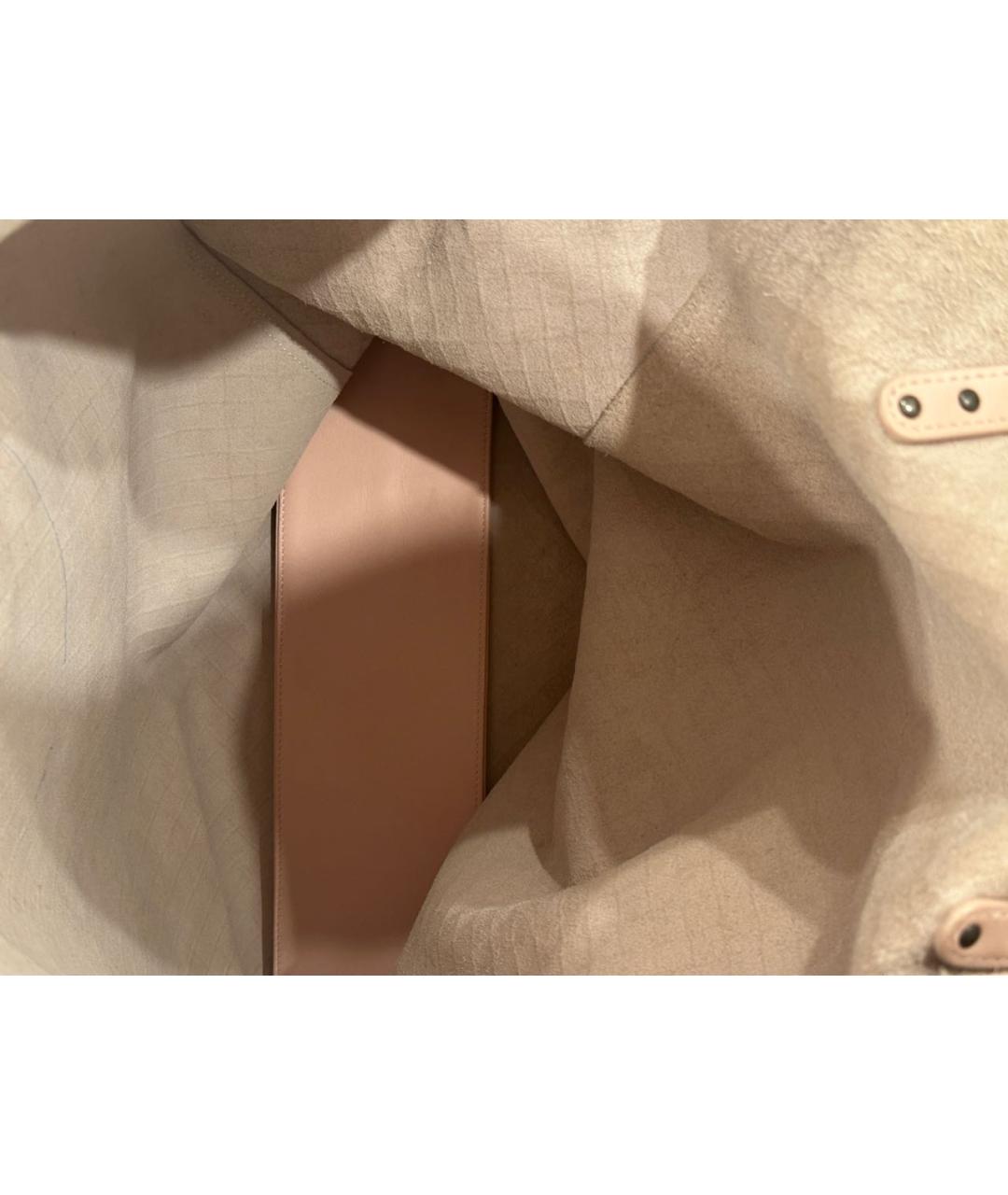 BOTTEGA VENETA Розовая кожаная сумка тоут, фото 5
