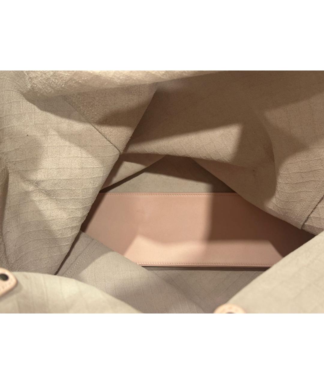 BOTTEGA VENETA Розовая кожаная сумка тоут, фото 6