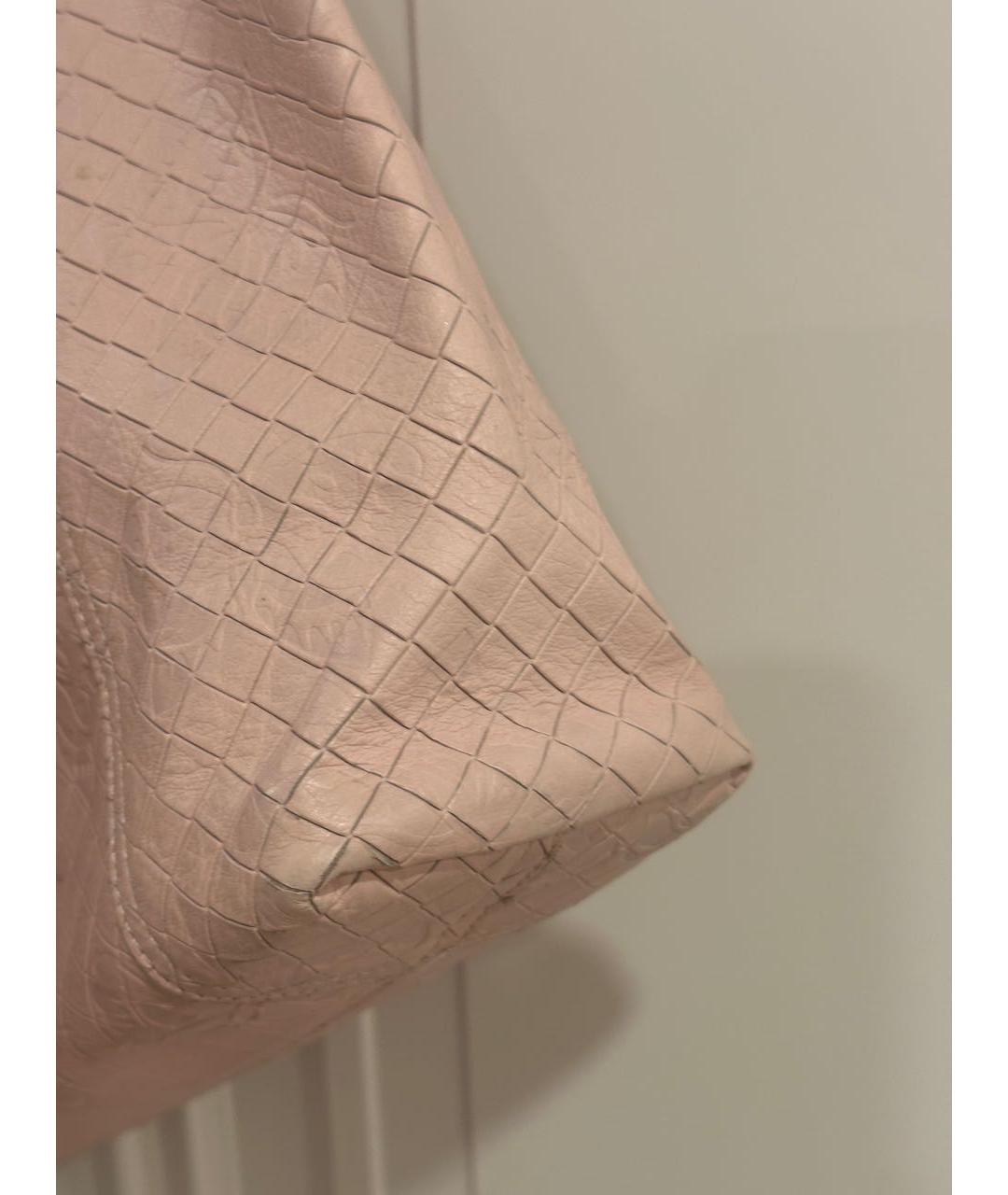 BOTTEGA VENETA Розовая кожаная сумка тоут, фото 8