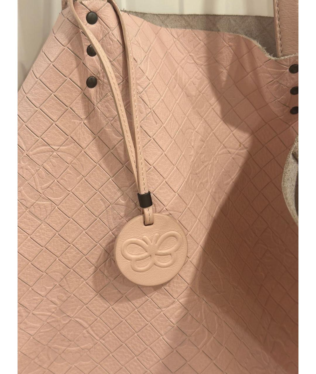 BOTTEGA VENETA Розовая кожаная сумка тоут, фото 3
