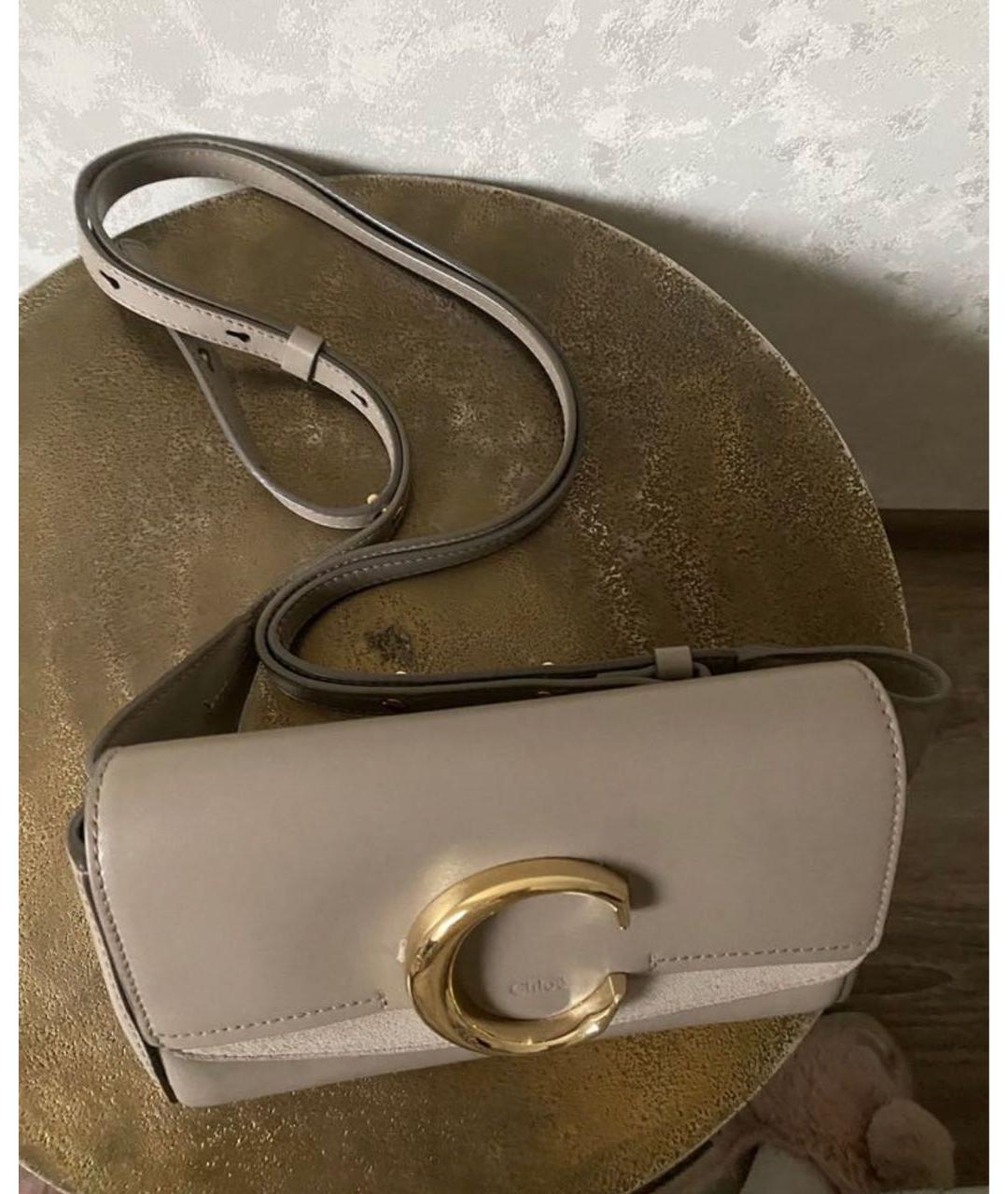 CHLOE Бежевая кожаная поясная сумка, фото 6