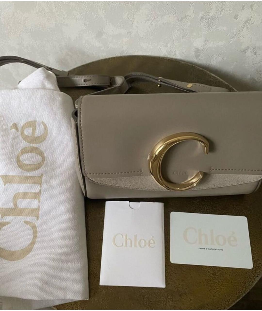 CHLOE Бежевая кожаная поясная сумка, фото 5