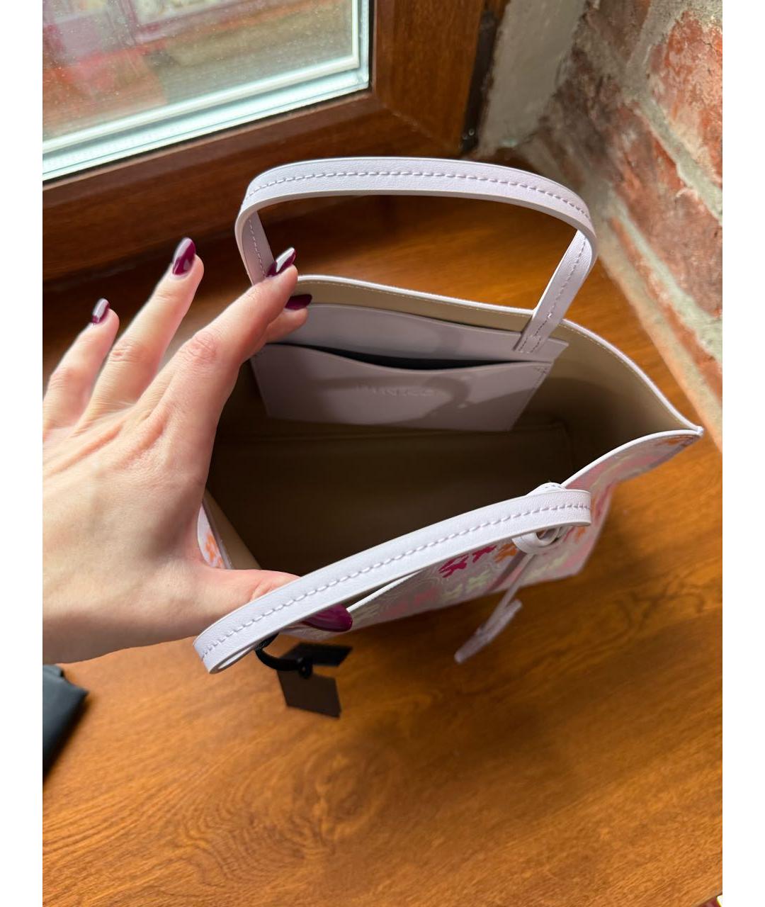 PINKO Розовая сумка с короткими ручками, фото 4