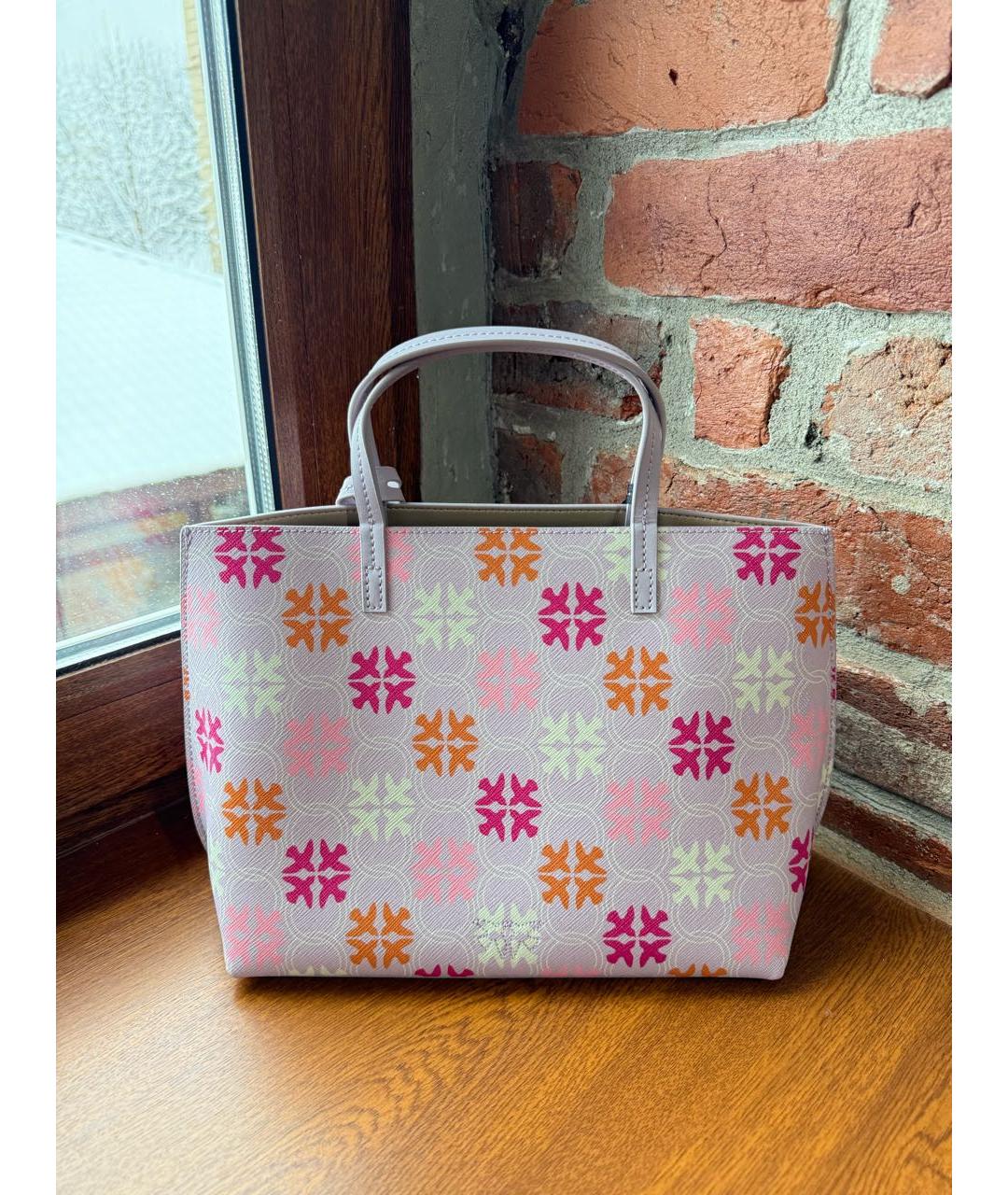 PINKO Розовая сумка с короткими ручками, фото 3