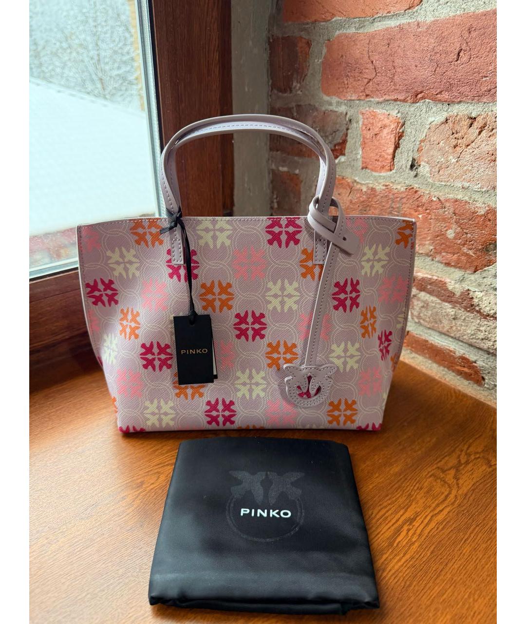 PINKO Розовая сумка с короткими ручками, фото 2