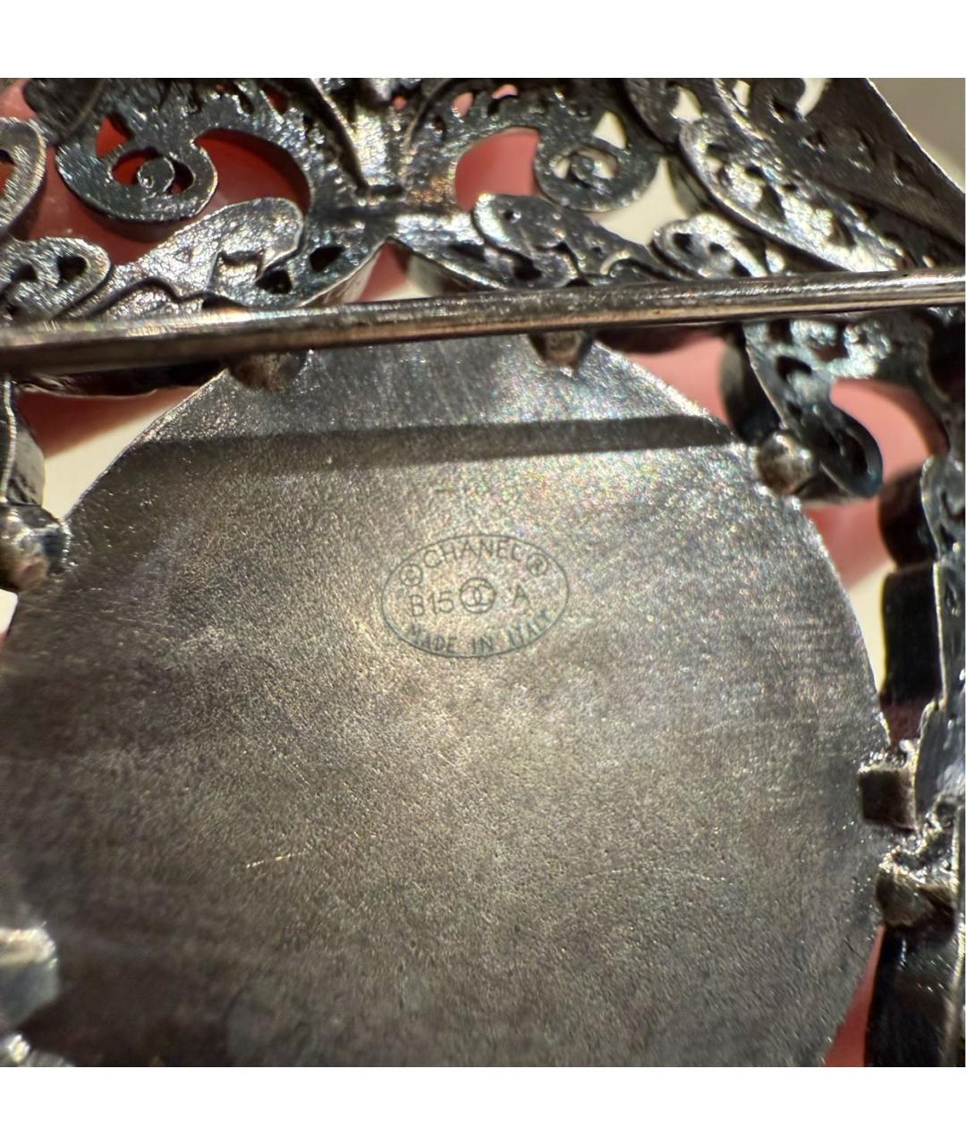 CHANEL Серебряная металлическая булавка / брошь, фото 4